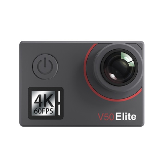 AKASO V50 Elite 4K Action Camera, 60fps 8X Zoom Sports Camera EIS 2.0 131ft  Underwater Camera with Touch Screen and Helmet Accessories 