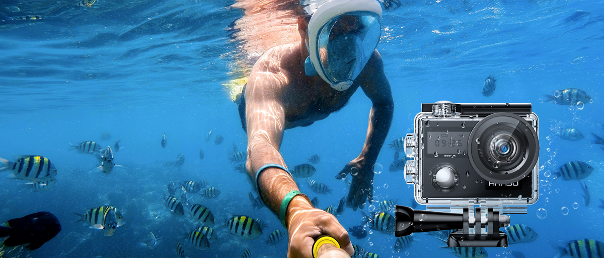  AKASO Brave 4 Elite 4K60fps 20MP Ultra HD Action Camera IPX8  33FT Underwater Camcorder Waterproof Camera with 64GB Storage, Touch  Screen, Stabilization 2.0, Built-in 1650mAh Battery and Accessory Kit :  Electronics