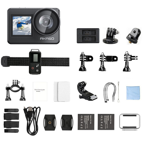 140€ sur Caméra Sport AKASO Brave 7 LE SE WiFi 4K30FPS 20MP + Accessoires 7  in 1 Bundle Kits pour AKASO Noir - Caméra sport - Achat & prix