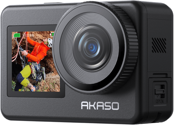 Caméra sport GENERIQUE Caméra d'action 4K AKASO 20 MP - Avec stabilisation  d'image - Zoom accéléré - 30 m - Avec télécommande - 2 batteries et kit d' accessoires